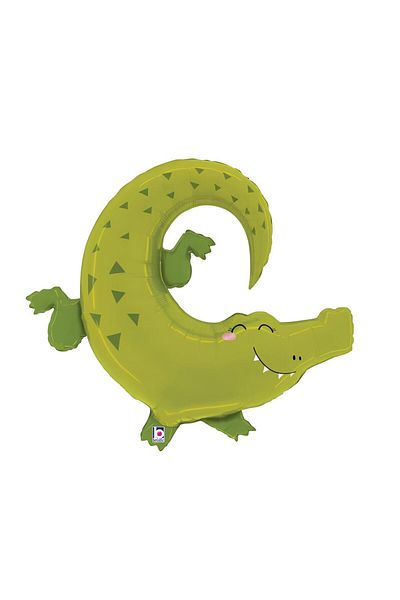 Parti Station 6 Year Old Birthday Safari Crocodile Balloon Set - Green Figure
