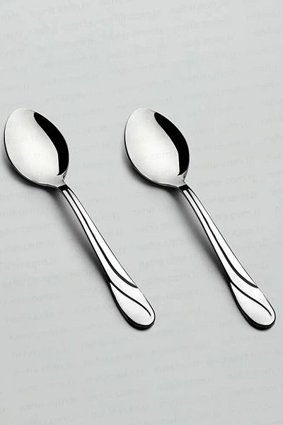 Nehir Sapphire Plain 12 Piece Dessert Spoon Set