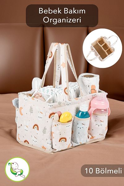 Meleni Baby حقيبة العناية بالطفل متعددة الأغراض، حقيبة مستشفى الطفل، منظم العناية بالطفل