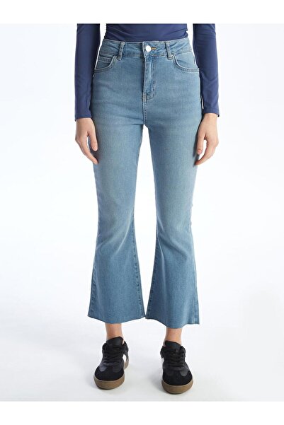 LC Waikiki Orta İndigo Rodeo Mars Flare Kadın Jean Pantolon