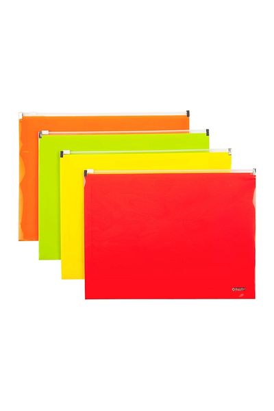 Bigpoint Gusseted Document File Lolly A4 Orange