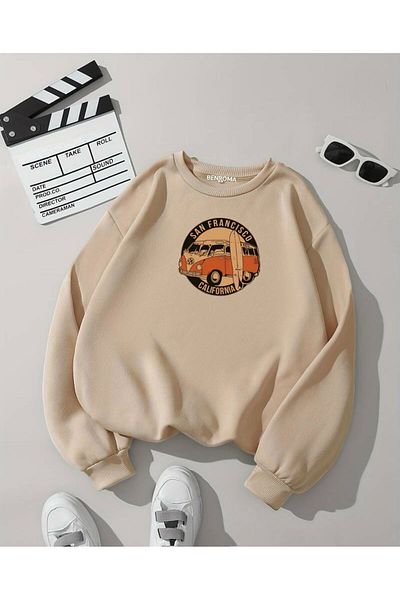 BENROMA San Francisco Printed Unisex Oversize Φούτερ - Crew Neck