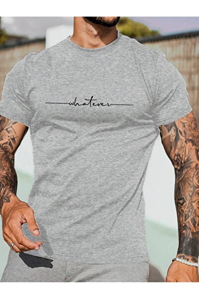 CAST COLLECTİON Γκρι ανδρικό μπλουζάκι Oversize - Whatever