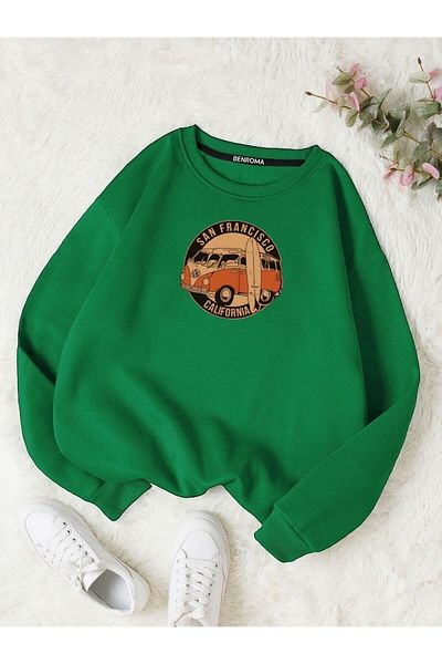 BENROMA San Francisco Printed Unisex Oversize Φούτερ - Crew Neck