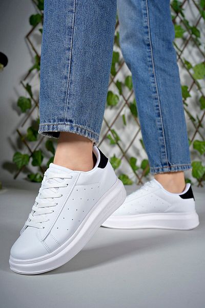 Riccon Damen Sneakers0012156 Weiß Schwarz Haut