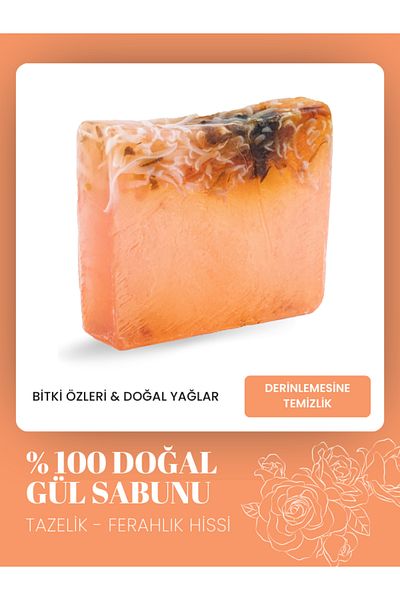 Zeynep Büyükbay 120 g Natural Rose Soap - From Freshness