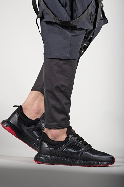 Riccon Erkek Sneaker 0012350 Siyah Kırmızı