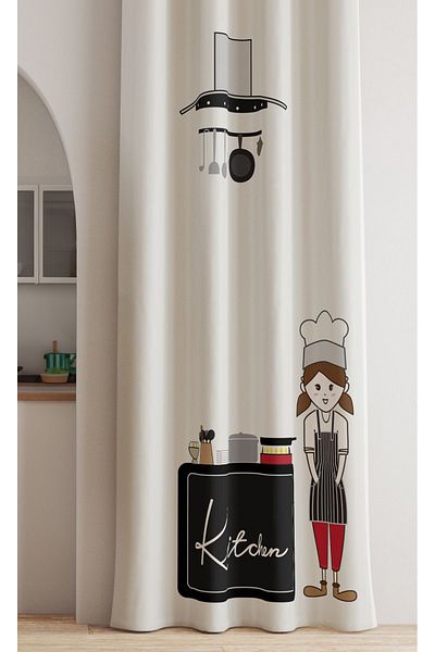 AYSHOME ستارة مطبخ Ays Home Cheff - انتبه إلى الحجم