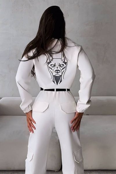 Love Fab Doberman Printed Double Suit - Canvas Cargo Model