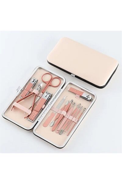 gaman RoseGold12 Piece Manicure and Pedicure Set - Stainless Steel Women's Hand Care