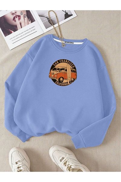 BENROMA San Francisco Printed Unisex Oversize Φούτερ - Crew Neck