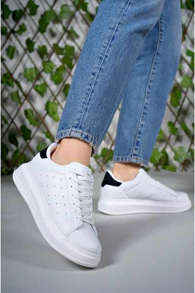 Riccon Damen Sneakers0012156 Weiß Schwarz Haut