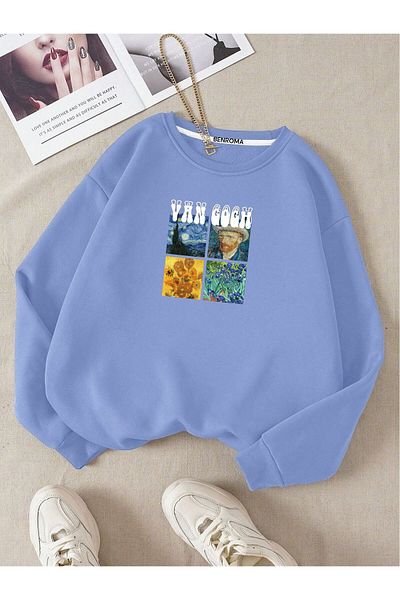 BENROMA Φούτερ Van Gogh Printed Unisex Oversize - Crew Neck