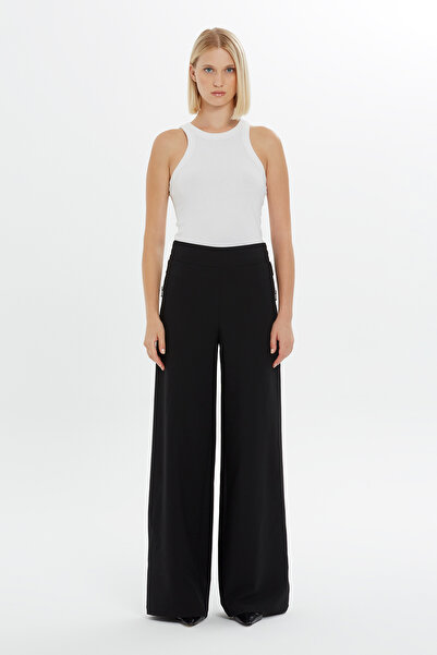 GİZİA Yüksek Bel Siyah Palazzo Pantolon