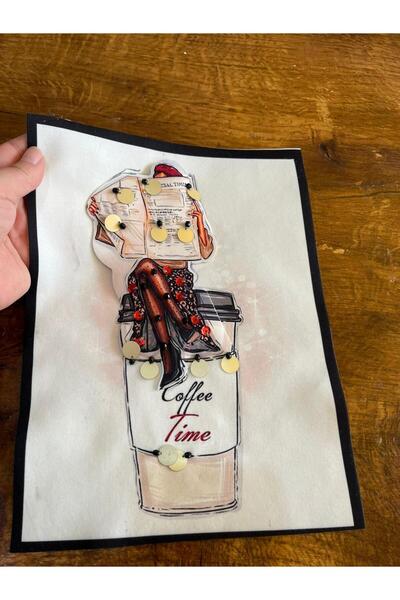 Gönülden Tasarım Απλικέ ραπτικής με 3D χάντρες παγιέτες και κούπες - 23x19 cm