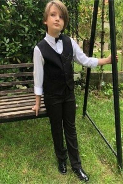 Terry Kids Terry Tuxedo Vest Boy Suit