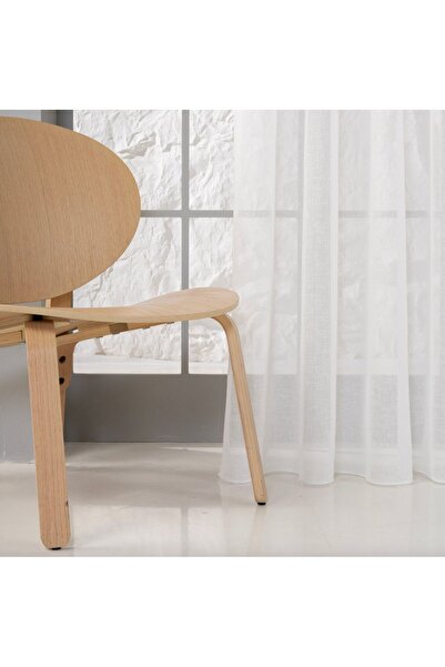 Boutique Curtain Ecru Colored Natural Linen - 1/2.5 Medium Pleat Tulle Curtain, Rustic/cornish Compatible, Non-wrinKle Ironing