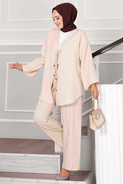 EBRUTESETTÜR Hijab Double Set - Lace Detailed