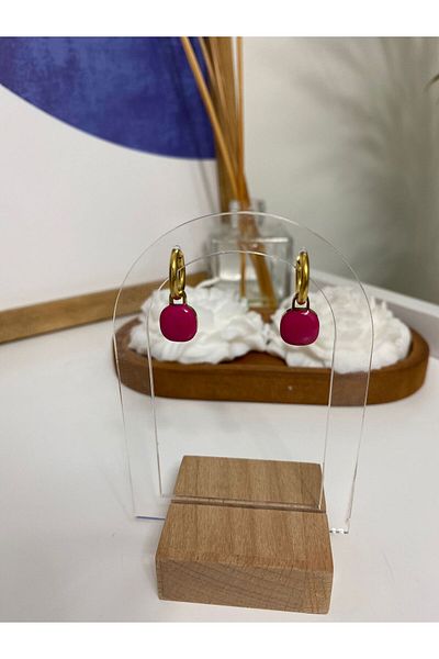 stainles steel Mini Steel Earrings - Colorful