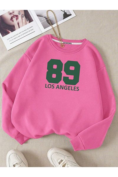 BENROMA 89 Φούτερ Unisex Oversize με στάμπα - Crew Neck