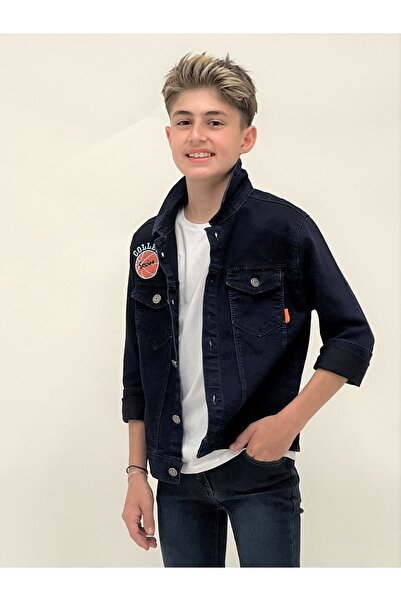 AHENGİM Boy's ColleGe Jean Jacket - Casual Fashion, Λευκό 22366123