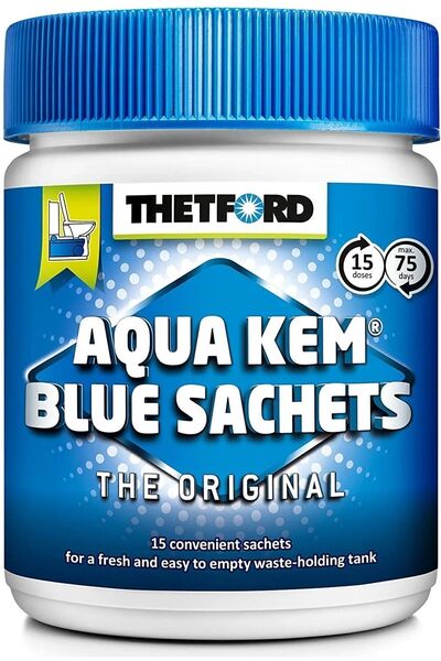 Thetford Aqua Kem 15'li Mavi Poşet Karavan Tuvalet Kimyasalı