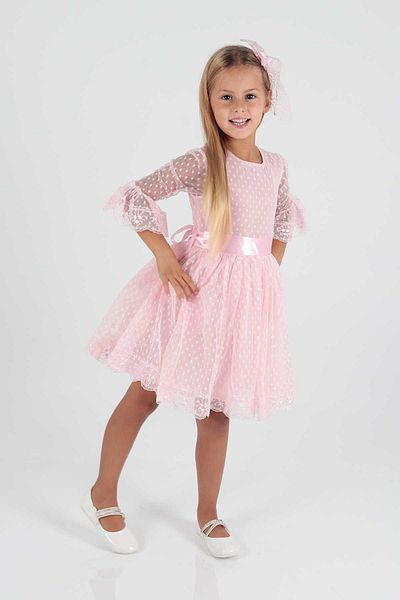 AHENGİM Rochie de seară la modă pentru fete - dantelă cu cataramă și tul, Ak2209