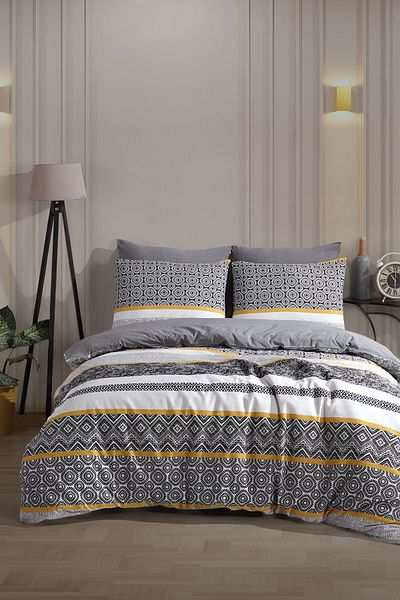 B2B Plus Cotton Double Duvet Cover Set with Fitted Sheets