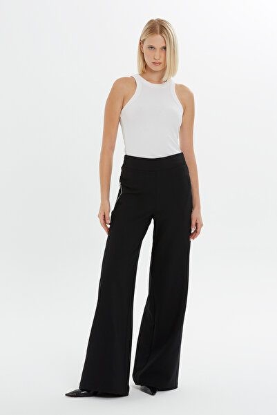 GİZİA Yüksek Bel Siyah Palazzo Pantolon