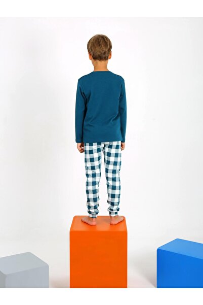 vitmo Set de pijamale din bumbac cu mânecă lungă pentru băiat - Star Skate