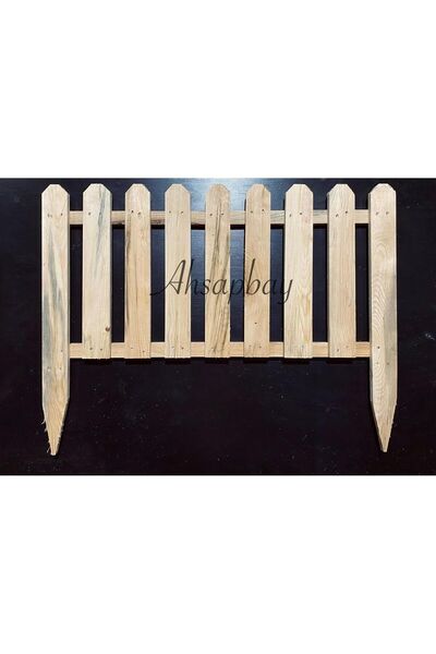 ahsapbay Ahşap Bahçe Çiti , 100cm Genişlik, 50cm Uzunluk Demonte