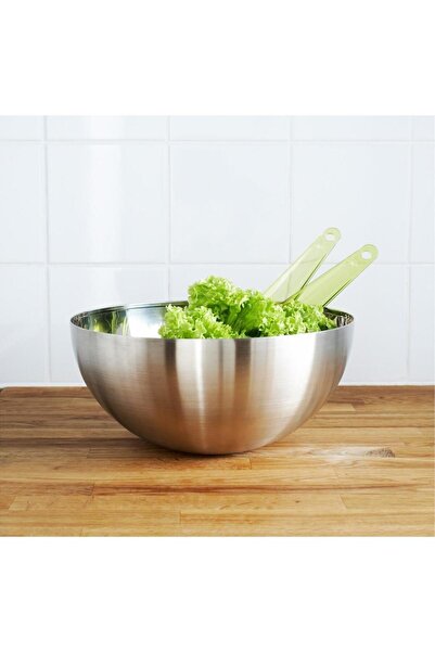 IKEA Blanda Blank Metal Servis Kabı 28 Cm Yükseklik:13 Cm