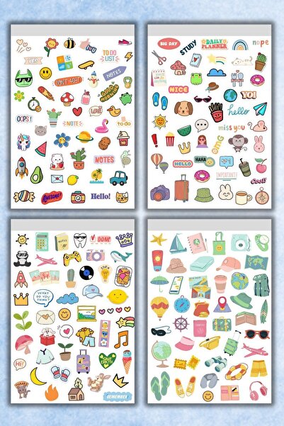 Craft Sticker Defteri 610 Adet Renkli Etiket Defteri , Sticker Book , Sticker Seti , Defter , Planlayıcı