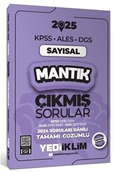 Yediiklim Yayınları Yediiklim 2025 KPSS ALES DGS Sayısal Mantık Çıkmış Sorula...