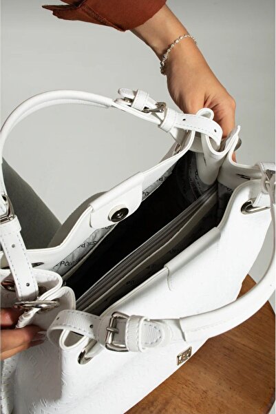 Just Polo LarGe Leather Women's Shoulder BaG - LarGe LiGhtweiGht Hand knitted, Stylish and Practical DesiGn for Daily Use