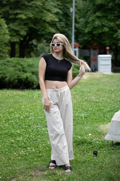 OlaFre Штани з подвійними штанинами, штани з еластичним поясом