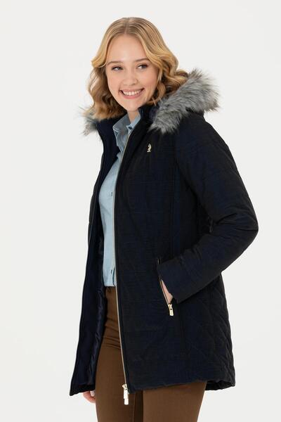 U.S. Polo Assn. U.s.POLONavy Blue Leather Hooded Sports Coat - Wp24016