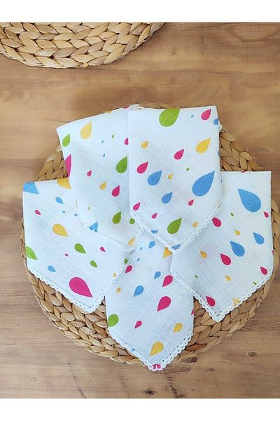 stella kids 100% COTTON MUSLIN FABRIC BABY MOUTH WIPES 25X25