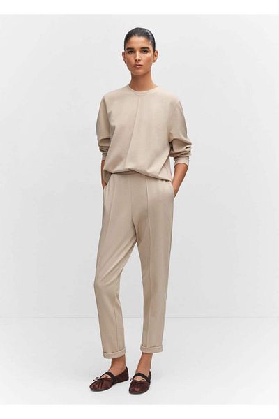 MANGO Woman Stitched jogger pants