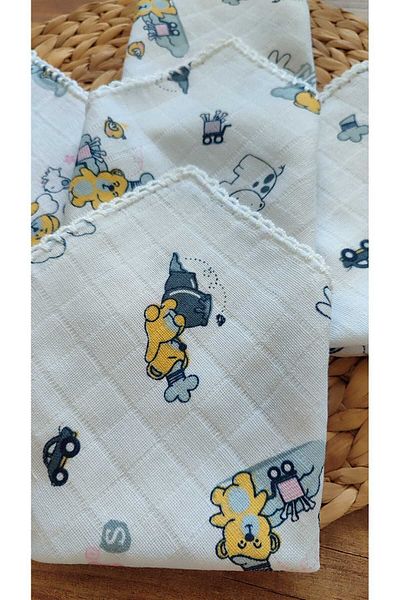 stella kids 100% COTTON MUSLIN FABRIC BABY MOUTH WIPES 27x27