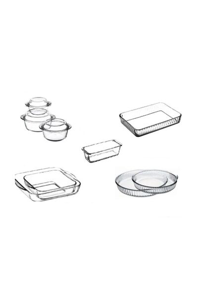 Paşabahçe Borcam Mutfak Seti 10 Parça. Borcam Çeyiz Seti