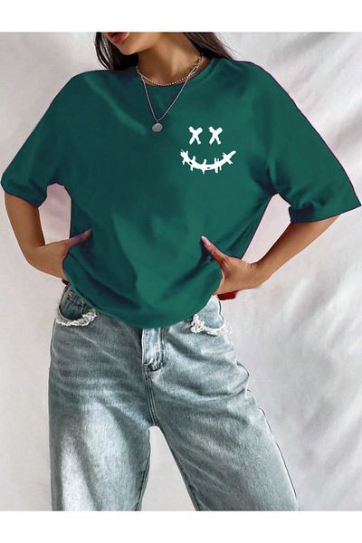 Medinenur Μπλουζάκι Unisex Smiling Face Printed