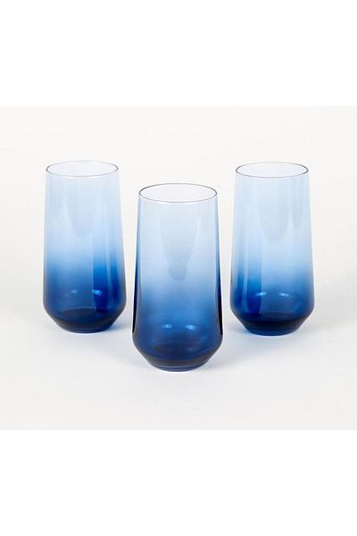 Paşabahçe Blue Gradient Soft Drink Cup for 6 Persons 470cc