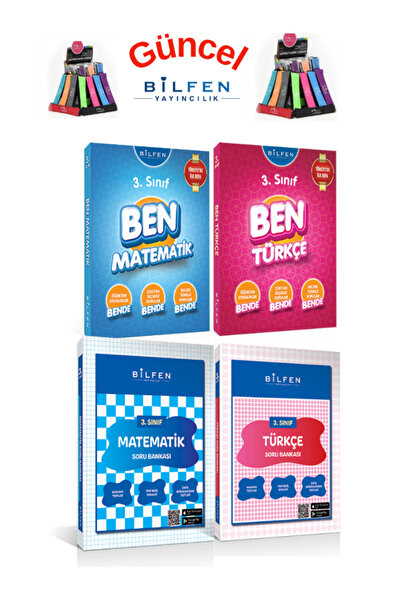 Bilfen Yayıncılık Güncel 3.Sınıf Ben Matematik-Türkçe Konu Anlatımlı+Soru Ban...