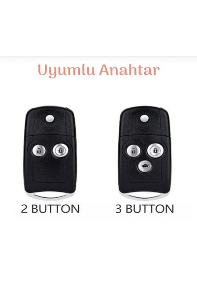 emii auto spare parts Honda Civic Accord Jazz Crv Hrv Crz Key Case Black/grey 3 Keys