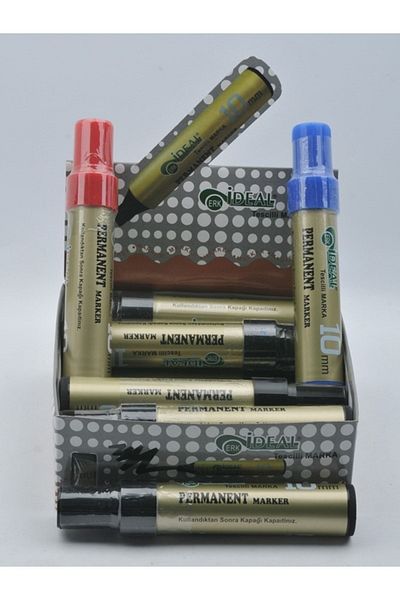 İdeal 10 Mm Thick Box Pen Black 10 Pieces
