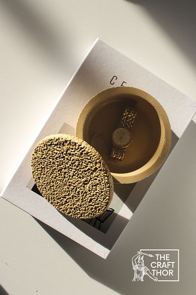 The Craft Thor Stone Textured Concrete Decorative Box with Lid