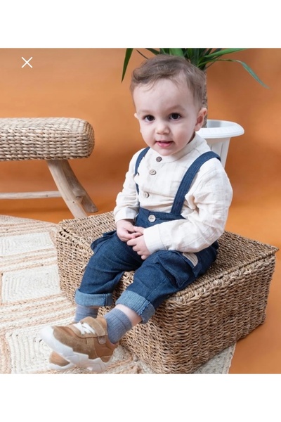 Cumino Tosha 2'li Erkek Bebek Salopet Takım