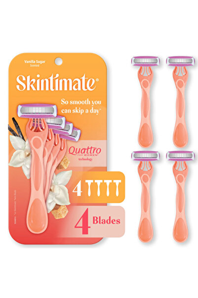Skintimate Vanilla Sugar - Set od 4 brijača za žene