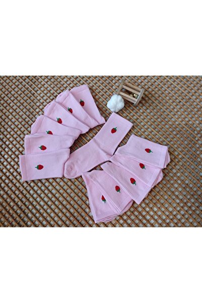 Rocks For Unisex Combed Cotton Patterned 12 Pairs Seamless Tennis Socks